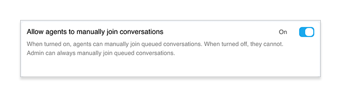 Allow agents to manually join conversations